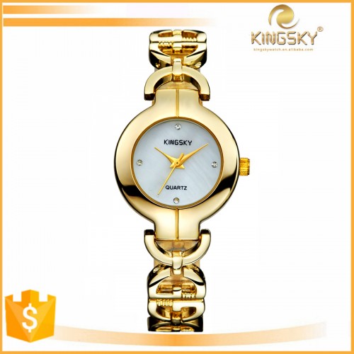 שעון נשים מצופה זהב בעיצוב מודרני